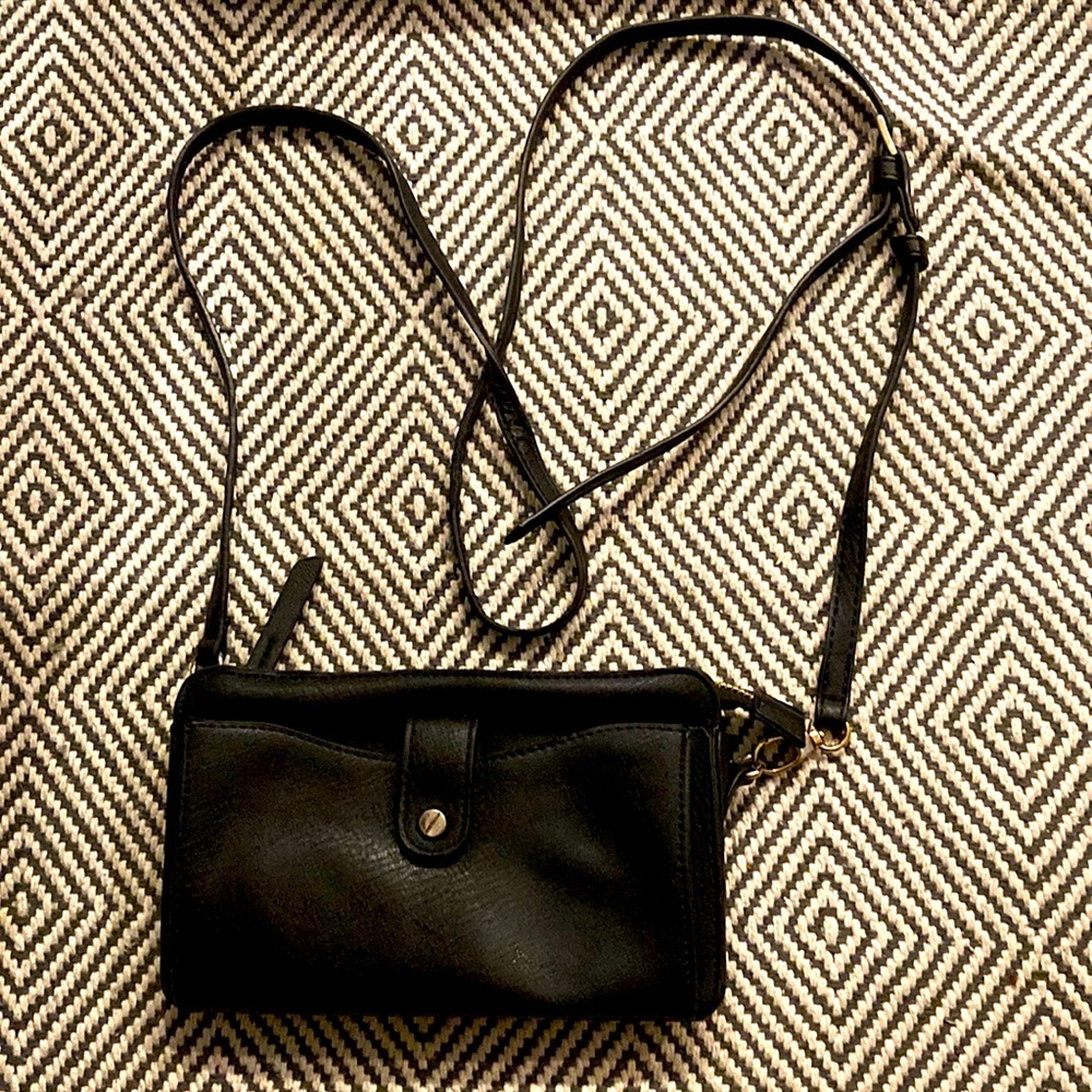 Small Black Purse Bag W/ Wristlet Wallet
